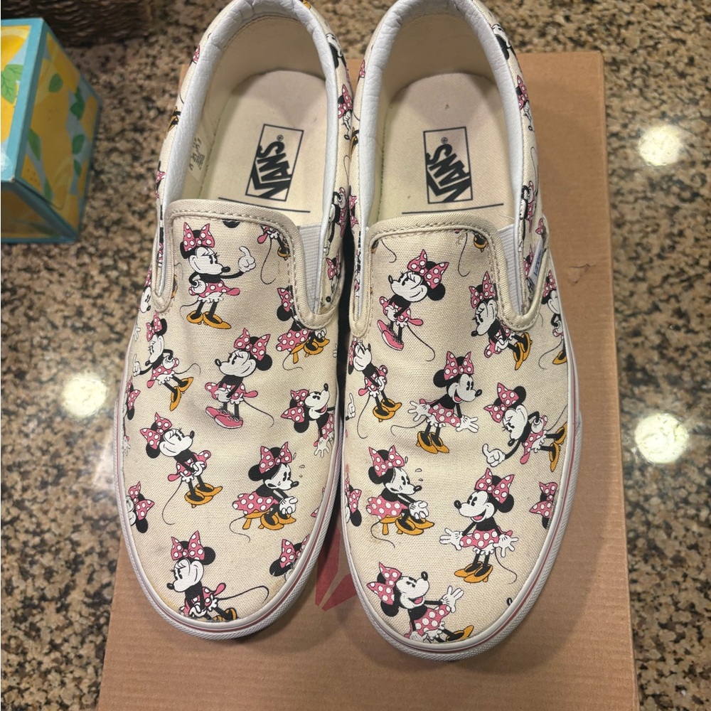 Vans Minnie Mouse Slip-On Shoes - Cream